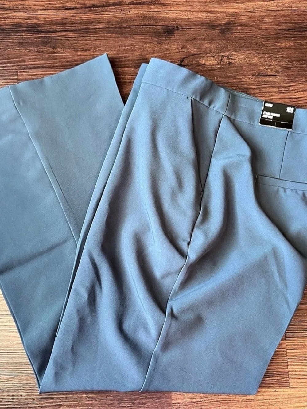 EXPRESS PANTS 16S DEEP TEAL EDITOR STRETCH HIGH WAISTED FLARE TROUSER 30”